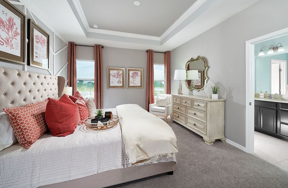 Furnished interior in a model home at Liberty Station Townhomes in Orange City (Image 9). Furnished interior in a model home at Liberty Station Townhomes in Orange City (Image 9).