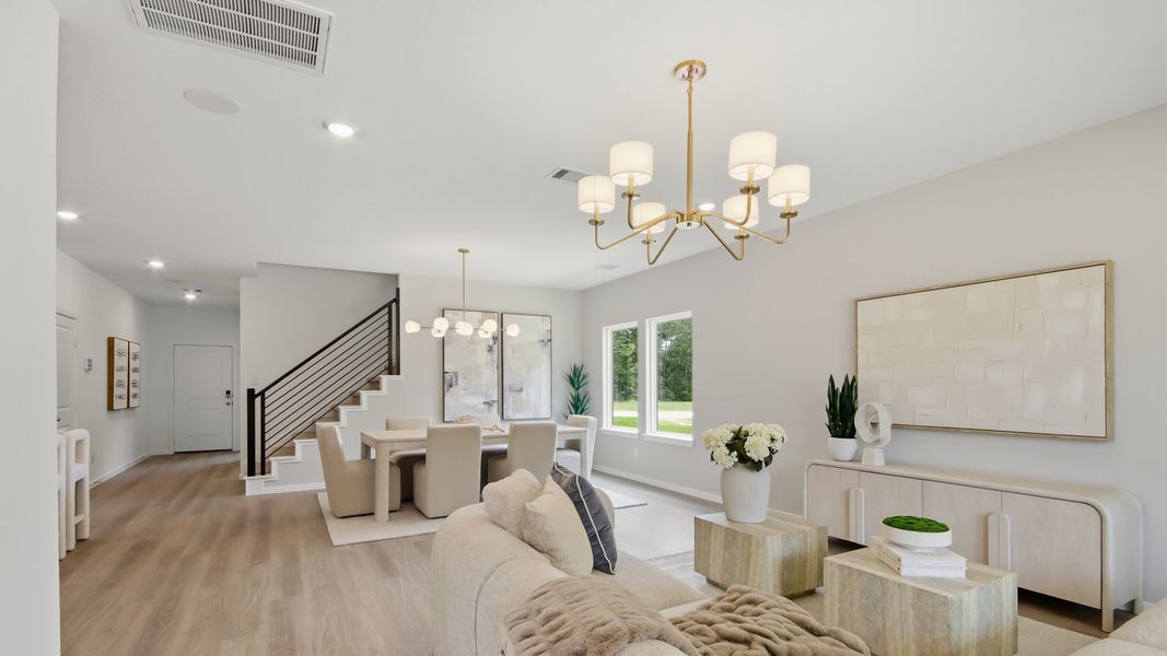 Furnished interior in a model home at East Williams Cove in Conroe (Image 12). Furnished interior in a model home at East Williams Cove in Conroe (Image 12).