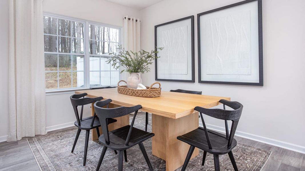 Furnished interior in a model home at The Townes at Riley's Meadow in Haw River (Image 6).