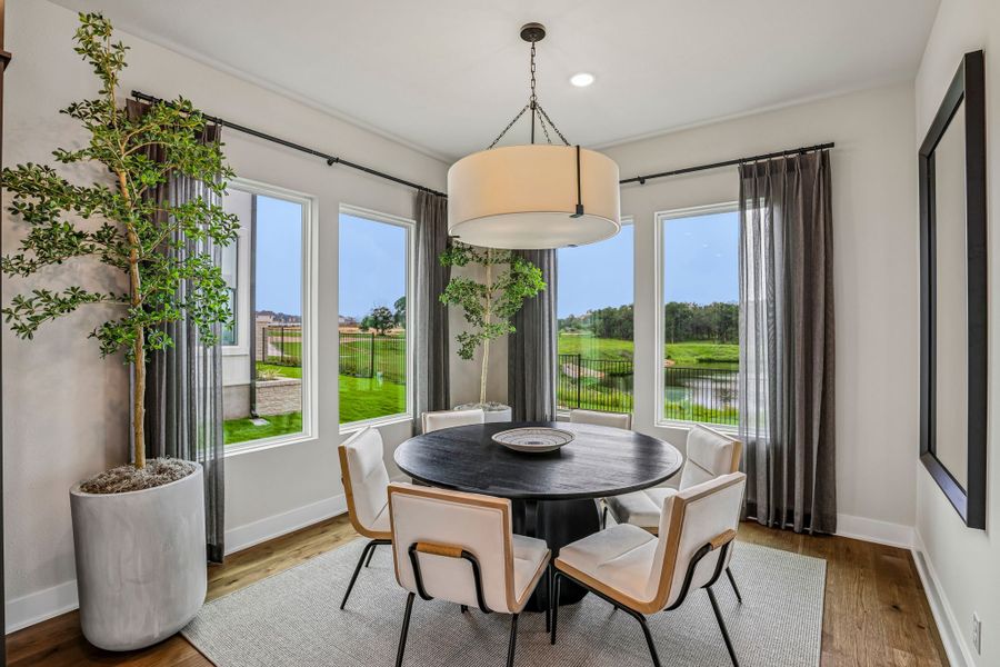 Furnished interior in a model home at Manors Collection - Freedom at Anthem in Kyle (Image 6).