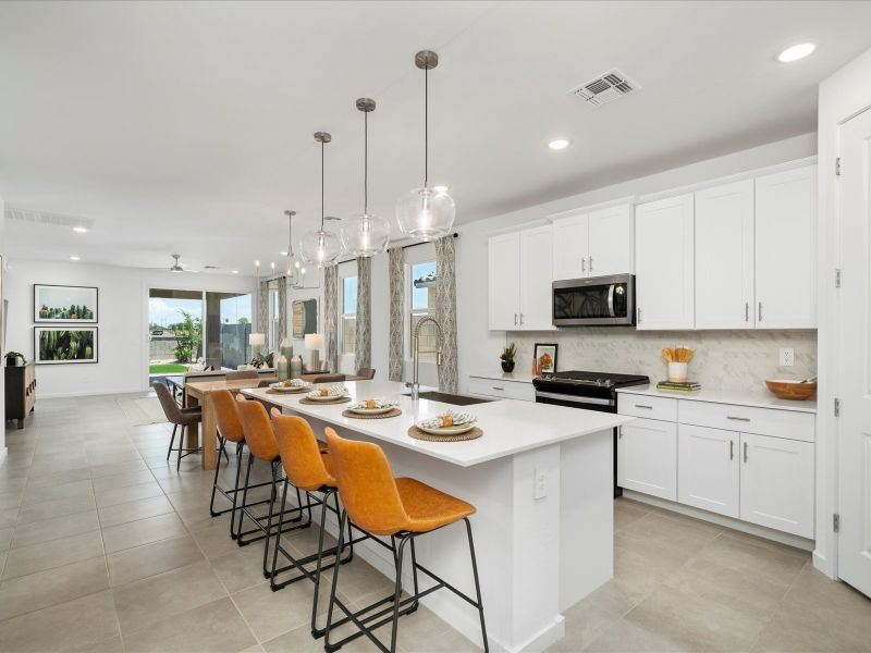 Kitchen in Jubilee Floorplan modeled at Silva Farms