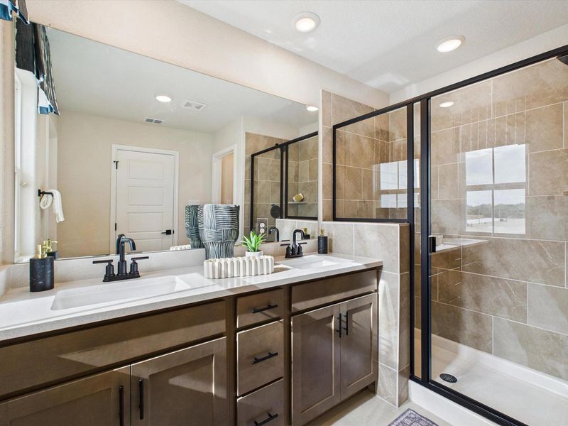 Furnished interior in a model home at Meadows at Oak Creek in San Antonio (Image 25). Furnished interior in a model home at Meadows at Oak Creek in San Antonio (Image 25).