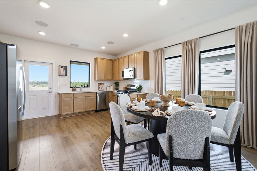Furnished interior in a model home at Lone Oak in San Antonio (Image 17).