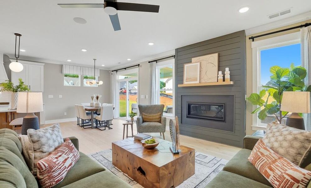 Furnished interior in a model home at Carrington in Stanley (Image 29).
