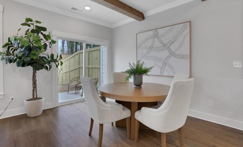 Furnished interior in a model home at Ball Ground Brook Townhomes in Ball Ground (Image 4).