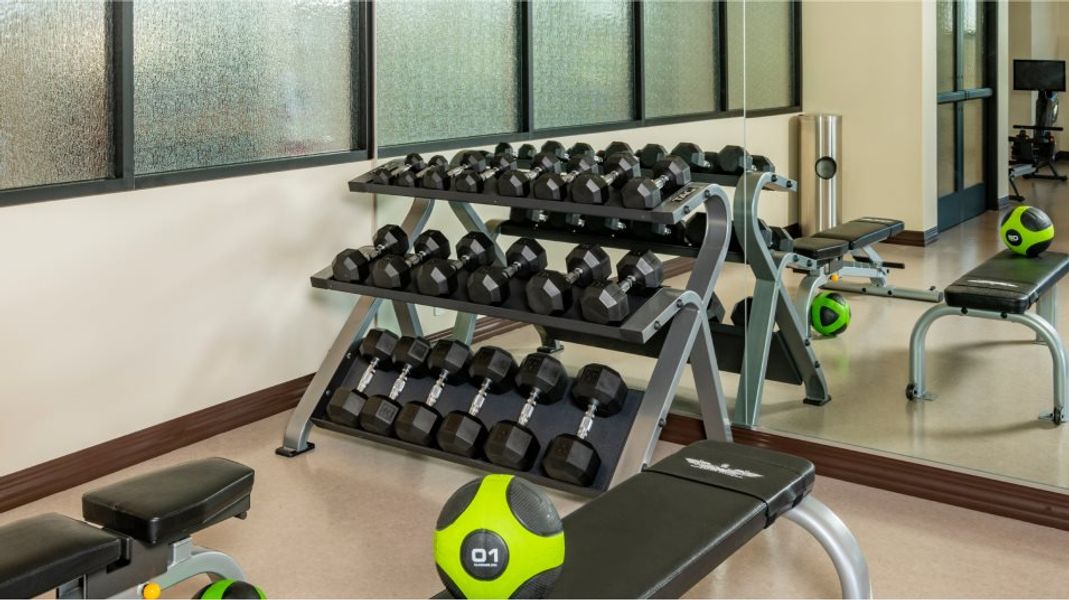 Fitness center weight rack