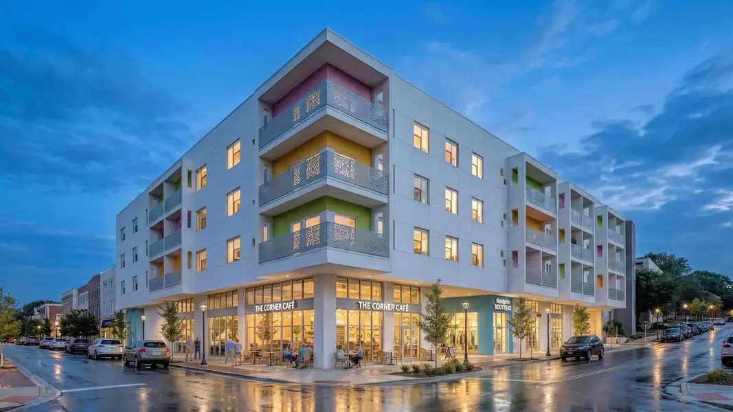 Condo located in IRIS at Mueller, Austin, highlighting architectural design (Image 1). Condo located in IRIS at Mueller, Austin, highlighting architectural design (Image 1).