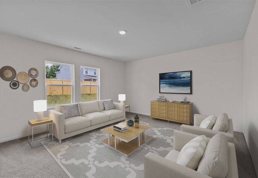 Furnished interior in a model home at Spring Creek Trails in Magnolia (Image 7).