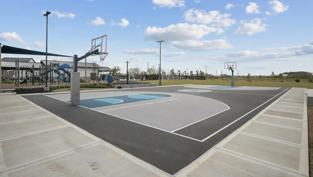 Pick up a quick game of basketball. Pick up a quick game of basketball.