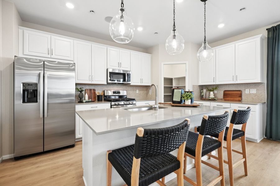 Furnished interior in a model home at Lake Bluff in Greeley (Image 4).