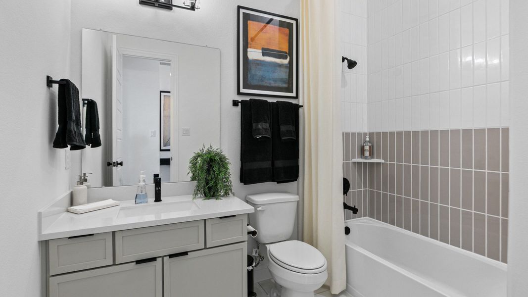 Furnished interior in a model home at Aldeana in Bonney (Image 6).