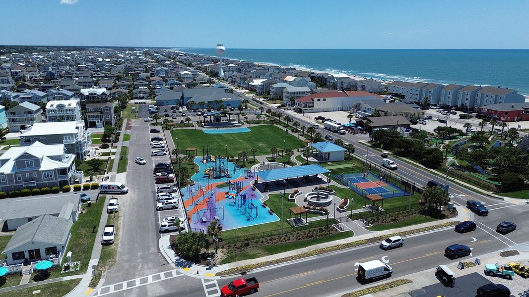 Aerial view of the Stanbury Creek community in Supply, NC, showing layout and nearby surroundings (Image 12). Aerial view of the Stanbury Creek community in Supply, NC, showing layout and nearby surroundings (Image 12).
