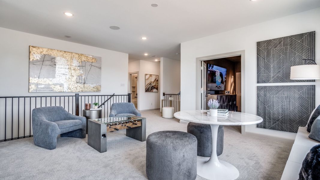 Furnished interior in a model home at Watson Branch in Mansfield (Image 31).