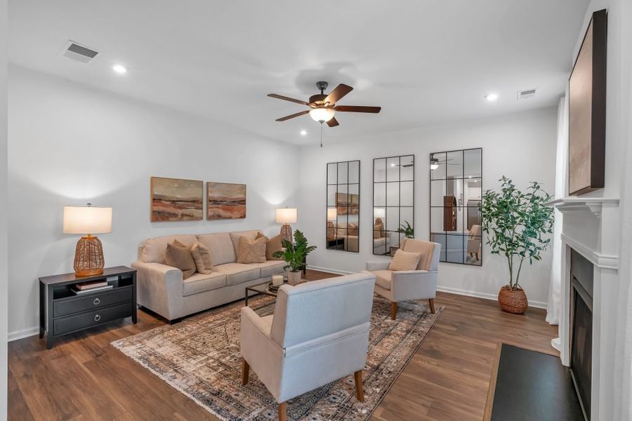 Furnished interior in a model home at The Overlook at Factory Shoals in Mableton (Image 25).