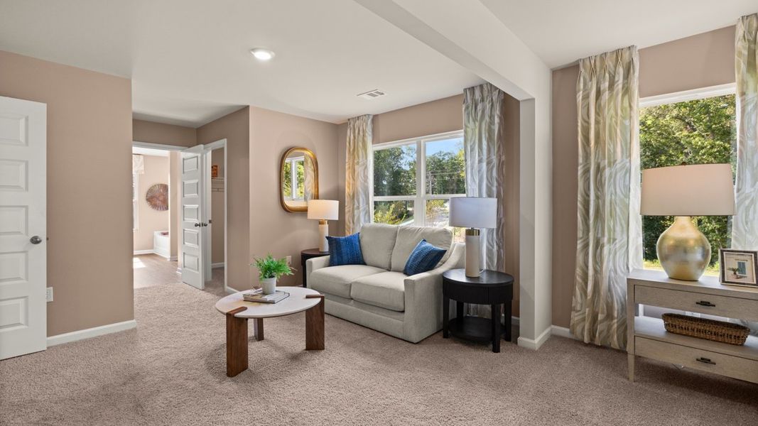 Furnished interior in a model home at Brooks Station in Dacula (Image 35). Furnished interior in a model home at Brooks Station in Dacula (Image 35).