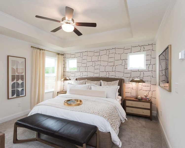 Furnished interior in a model home at Mulberry Summit in Flowery Branch (Image 16).