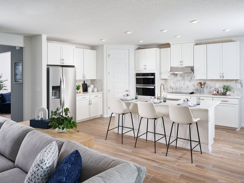 Kitchen of the Jasmine plan at The Grove at Stuart Crossing.