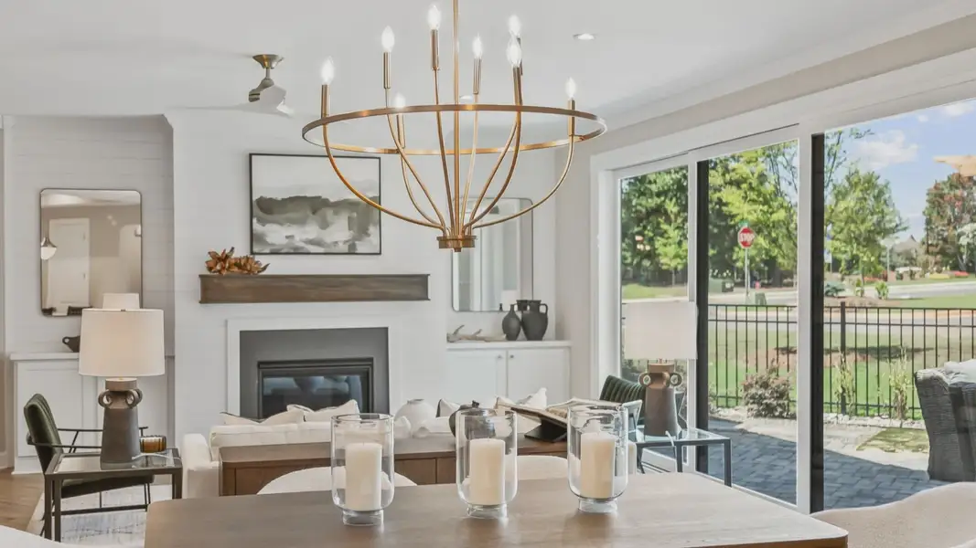Furnished interior in a model home at The Courtyards at Post Road in Cumming (Image 6).