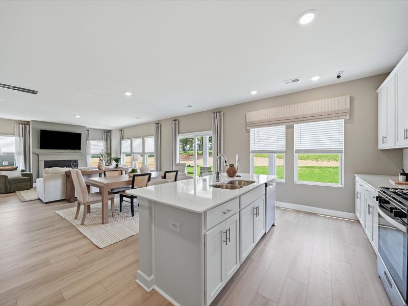 Furnished interior in a model home at Southwell Commons in Anderson (Image 4). Furnished interior in a model home at Southwell Commons in Anderson (Image 4).