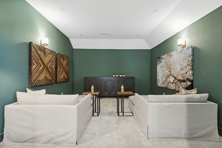 Furnished interior in a model home at Painted Tree Lakeside in McKinney (Image 37).