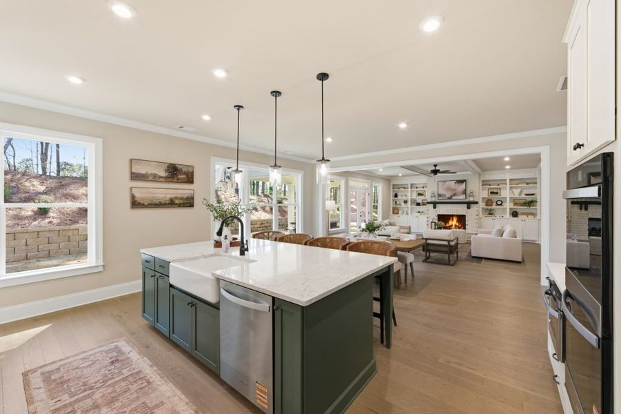 Furnished interior in a model home at Ford Landing in Acworth (Image 8).