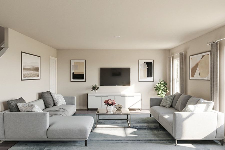 Furnished interior in a model home at Lincolnton in Lincolnton (Image 4).