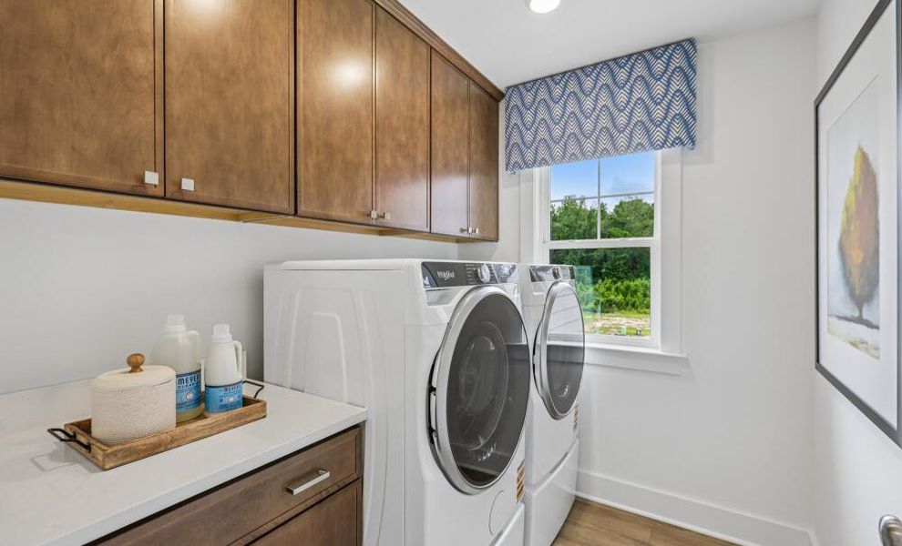 Furnished interior in a model home at Cedar Ridge in Angier (Image 29).