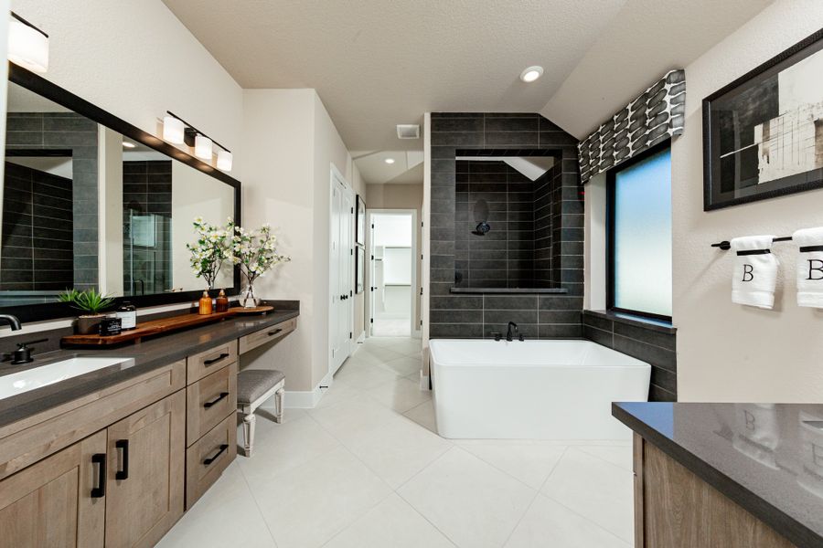 Furnished interior in a model home at Timber Hollow: Heritage in Magnolia (Image 10).