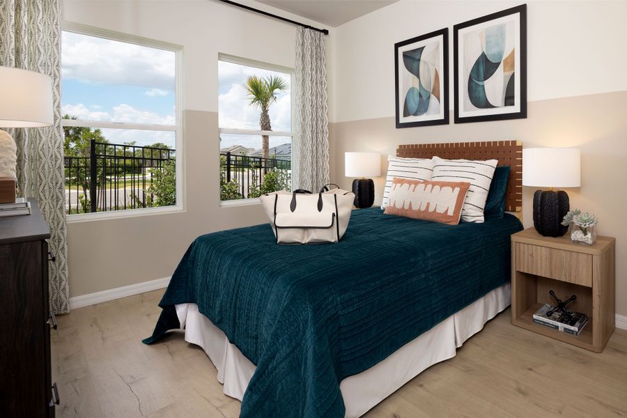 Furnished interior in a model home at Waterset Bungalow Series in Apollo Beach (Image 38).