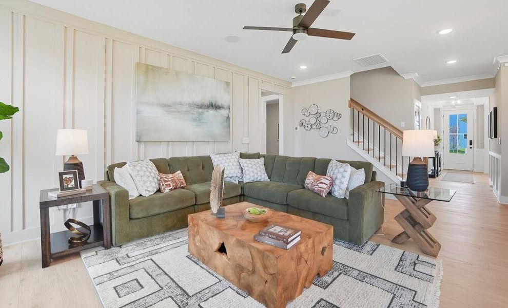 Furnished interior in a model home at Carrington in Stanley (Image 28).
