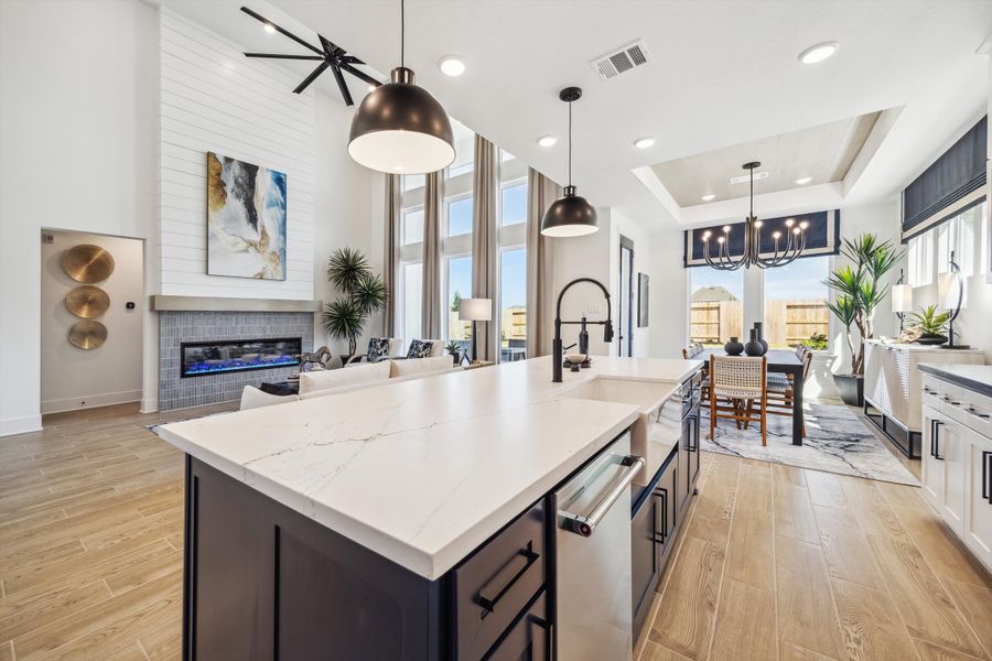 Furnished interior in a model home at Brookewater - 55' in Rosenberg (Image 17).