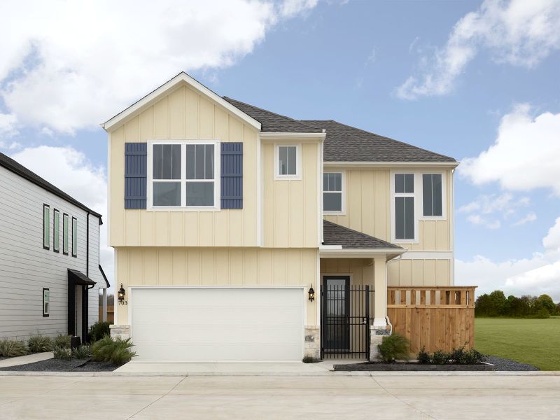 Front exterior of a home in the Kemah Crossing - Luxe Series community, located in Kemah, TX (Image 4).