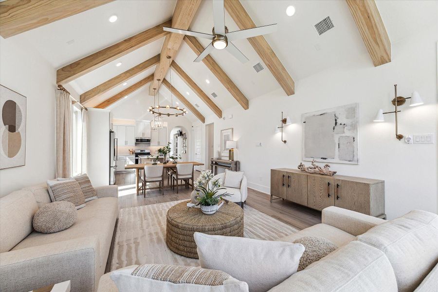 Furnished interior in a model home at Kresston - 40' in Montgomery (Image 6). Furnished interior in a model home at Kresston - 40' in Montgomery (Image 6).