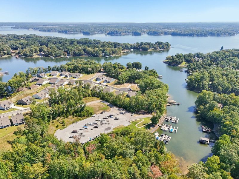 Aerial view of the The Gables at Handsmill Inland & Waterview community in York, SC, showing layout and nearby surroundings (Image 14).