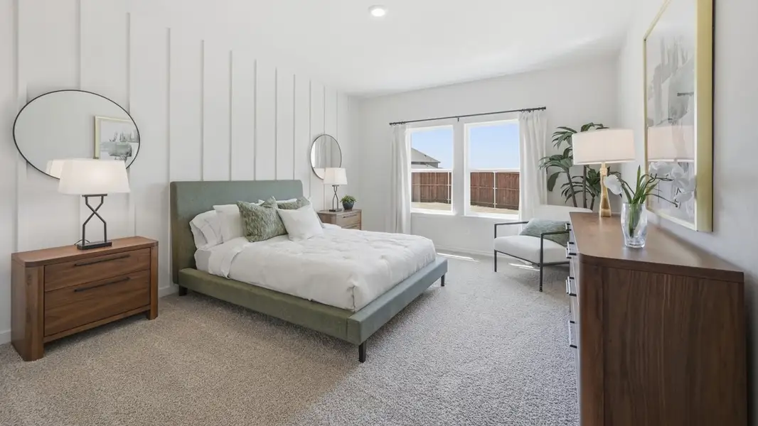 Furnished interior in a model home at Sanger Circle in Sanger (Image 64).