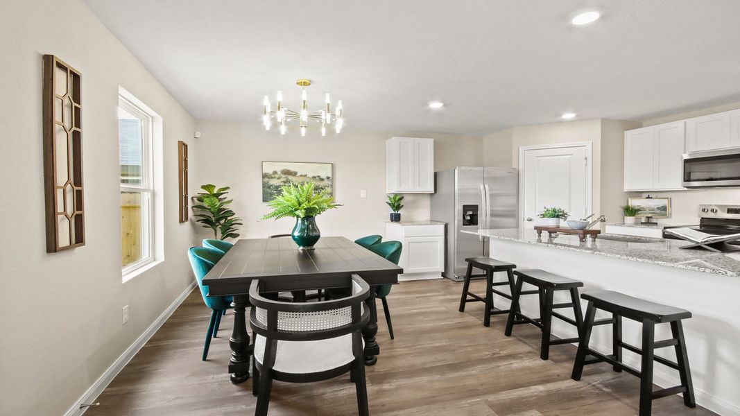 Furnished interior in a model home at McCrorey Trails in Conroe (Image 7).