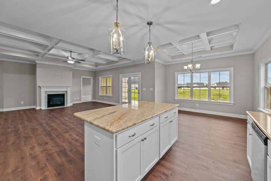 Furnished interior in a model home at The Villas at Langston Farms in Winterville (Image 16).