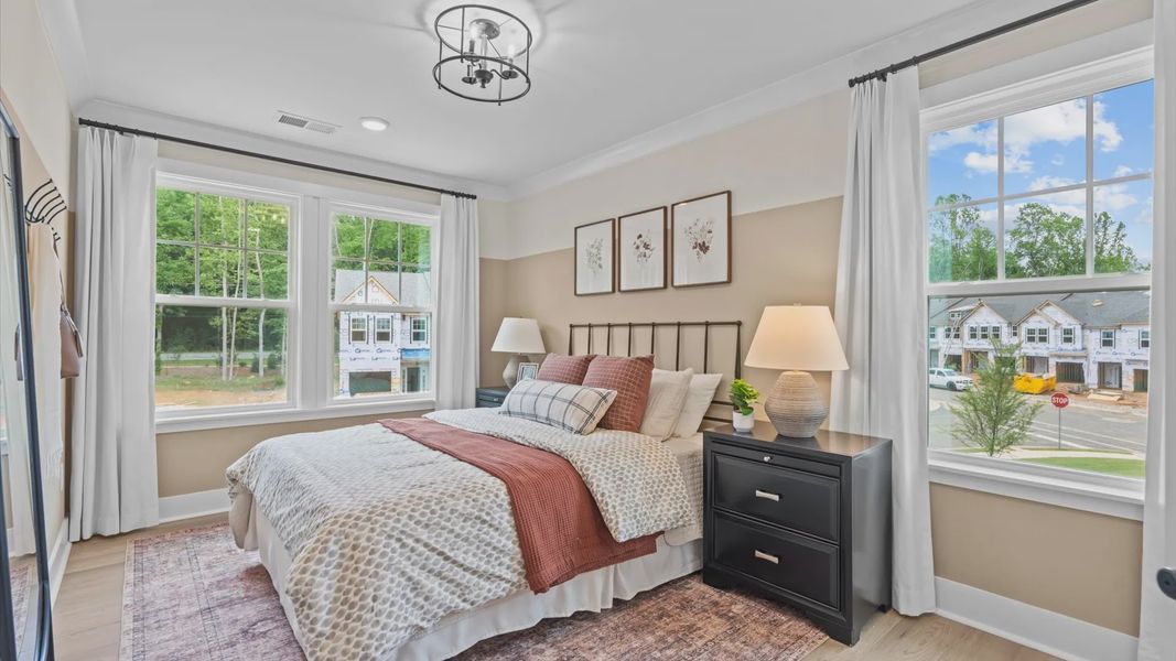 Furnished interior in a model home at North First Street Townes in Mebane (Image 20).