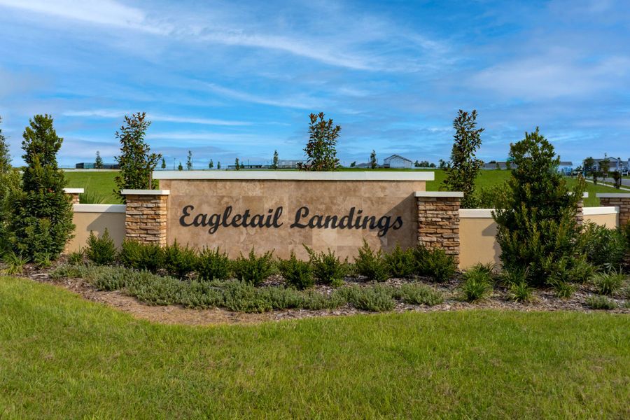 Eagletail Landings entrance monument