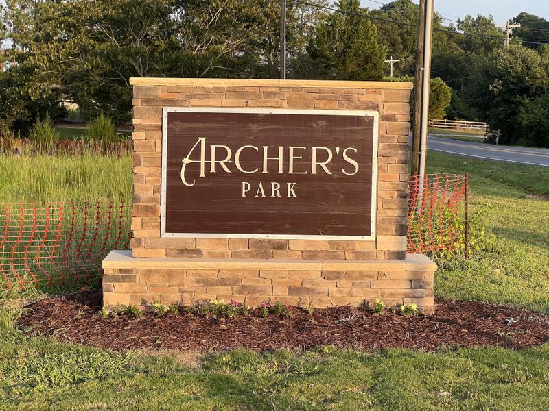 Entrance to the Archer's Park community in Middlesex, NC, featuring signage and landscaping (Image 1). Entrance to the Archer's Park community in Middlesex, NC, featuring signage and landscaping (Image 1).