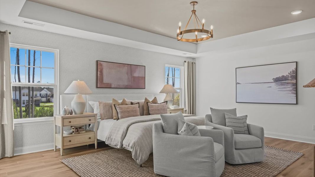 Furnished interior in a model home at Bellerose in Gibsonville (Image 23).