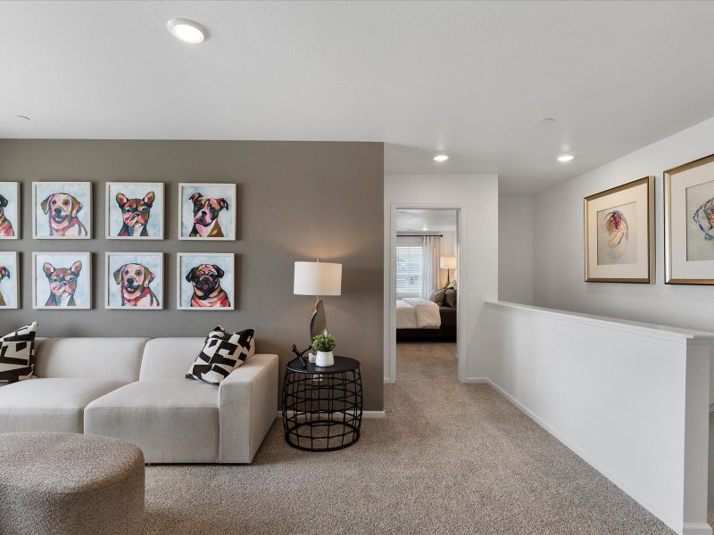 Furnished interior in a model home at Poudre Heights: The Meadow Collection in Windsor (Image 10).