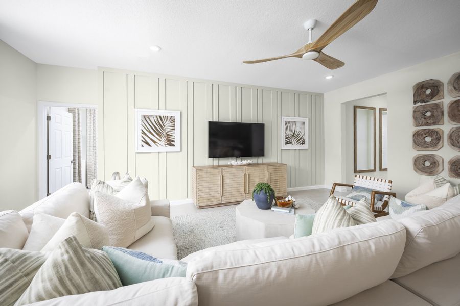 Furnished interior in a model home at The Manors at Hodges Reserve in Howey-in-the-Hills (Image 7).