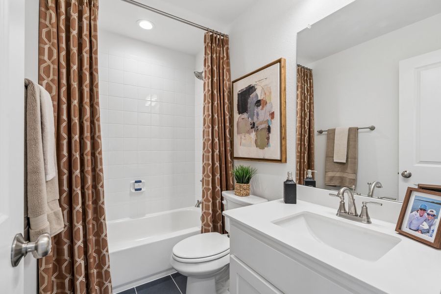 Furnished interior in a model home at Landmark in Denton (Image 47).