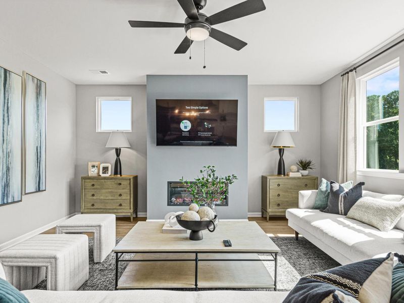 Furnished interior in a model home at Cedar Farms in Winder (Image 15).