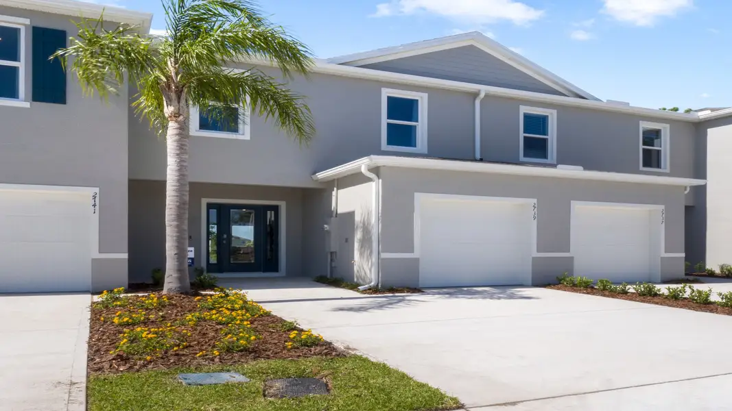Front exterior of a home in the Rivers Edge community, located in Edgewater, FL (Image 2).
