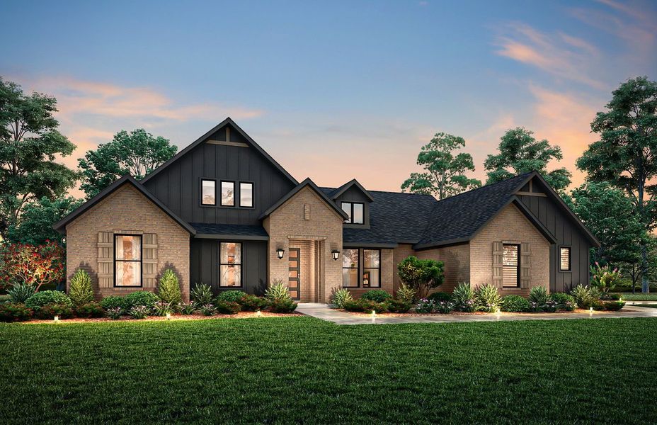 Front exterior of a home in the Estates of Palmer community, located in Waxahachie, TX (Image 3). Front exterior of a home in the Estates of Palmer community, located in Waxahachie, TX (Image 3).