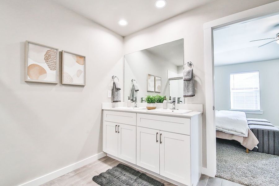 Furnished interior in a model home at Viridian in Lubbock (Image 3).