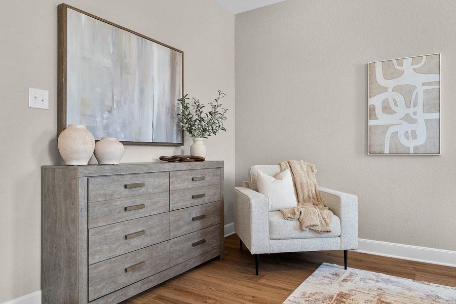 Furnished interior in a model home at Friedrich Hill in San Antonio (Image 50).