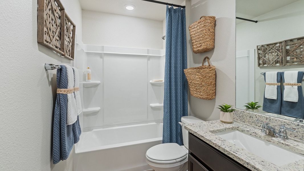 Furnished interior in a model home at Bridges Mill in Corpus Christi (Image 22).